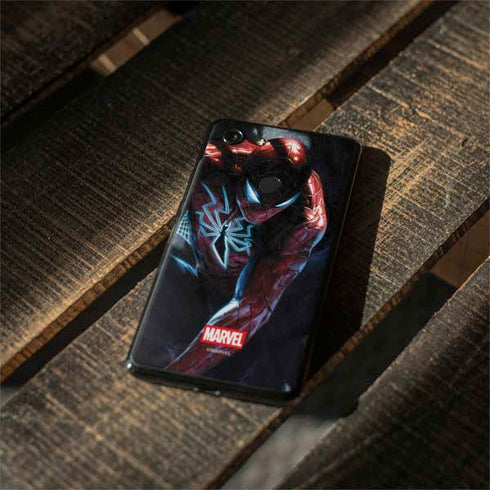 Marvel Spiderman New Suit Spiderman Google Pixel 3 Skin